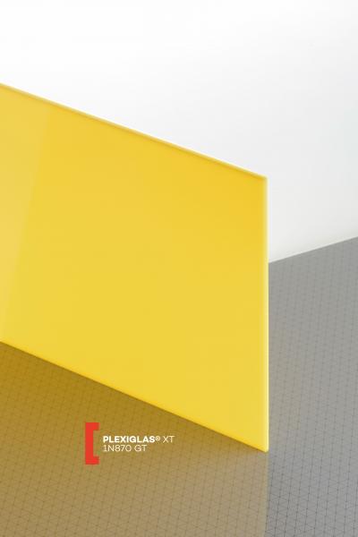 Plexisklo extrudované PLEXIGLAS XT žlutá 1N870 síla 5mm, 2050x3050