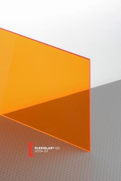 Plexisklo lité PLEXIGLAS GS oranžová 2C04 síla 3mm, 1520x2030