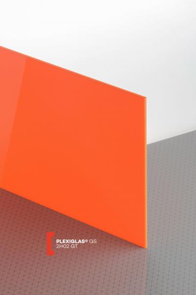 Plexisklo lité PLEXIGLAS GS oranžová 2H02 síla 3mm, 1010x2030