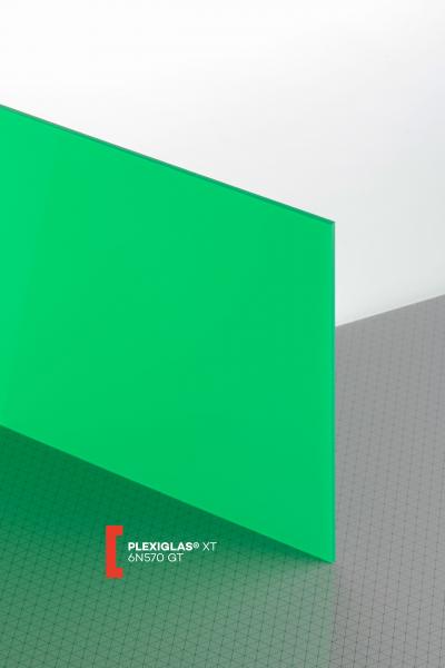 Plexisklo extrudované PLEXIGLAS XT zelená 6N570 síla 3mm, 1520x2050