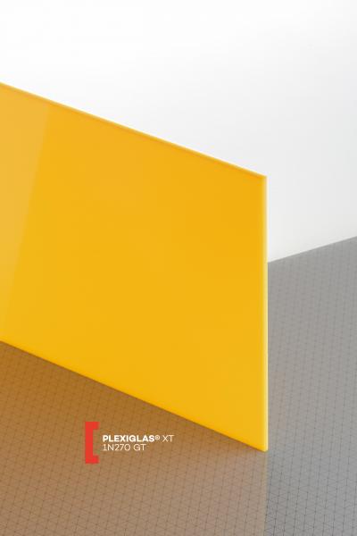 Plexisklo extrudované PLEXIGLAS XT žlutá 1N270 síla 3mm, 2050x1520